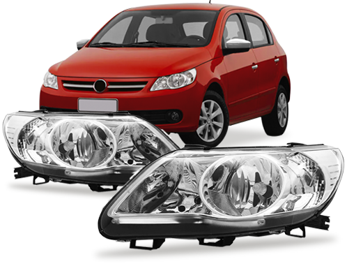 Farol Gol Saveiro Voyage G5 2009 a 2012 Foco Duplo Cromado