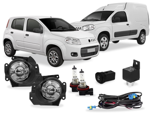 Kit Farol de Milha Uno & Fiorino 2011 a 2015