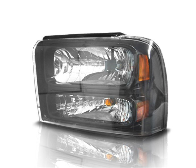 Farol F250 / F350 / F4000 2006 a 2011 Máscara Negra